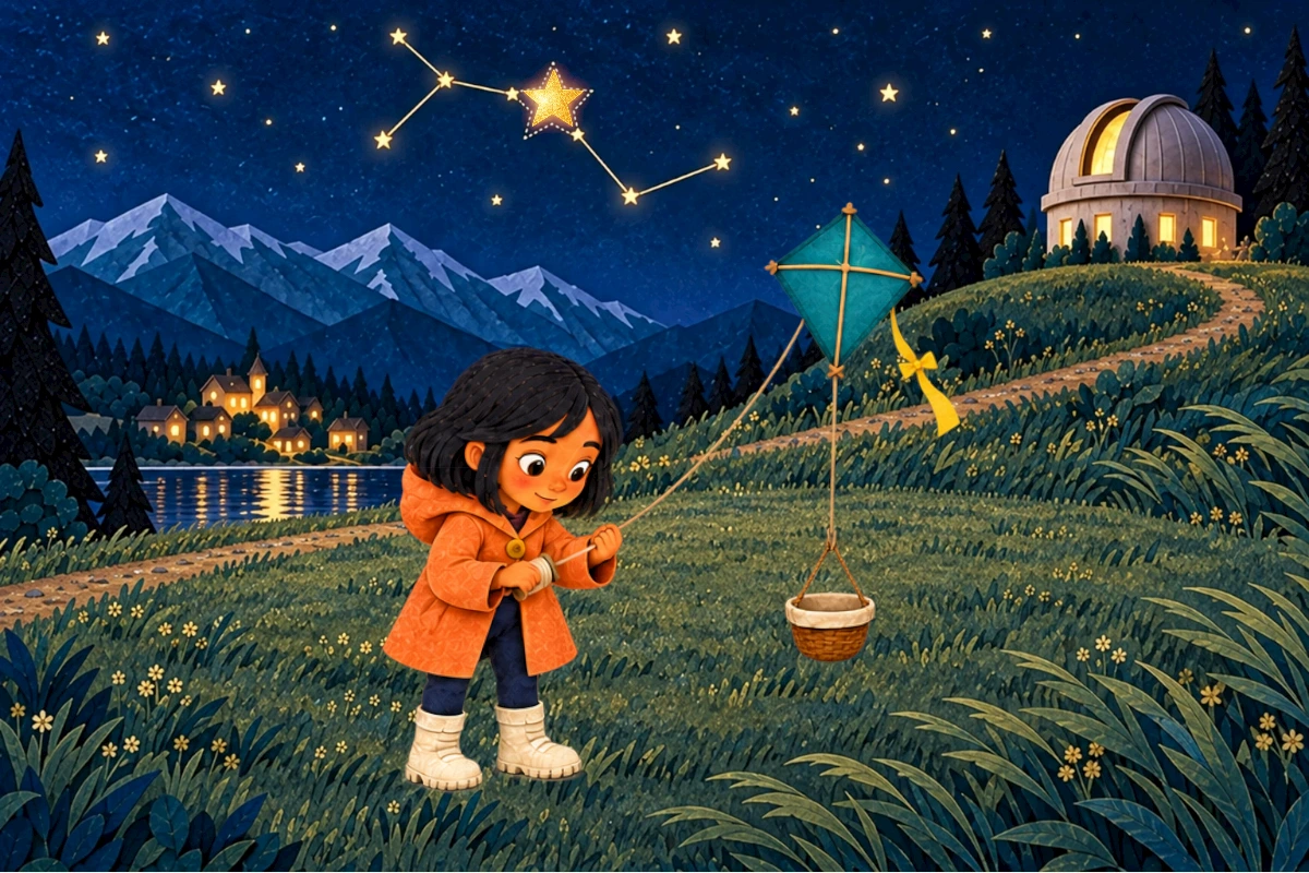 Star's visible release from open basket and ascent to exact gap; Nila low in frame maintaining line. Empty basket is mandatory after release.