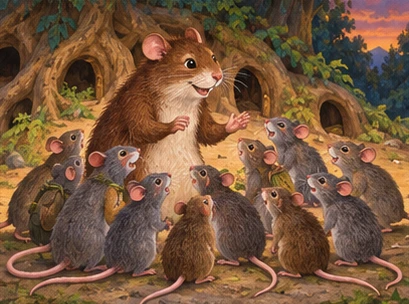 Every rat answers the chief’s evening count outside the burrows.