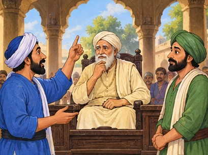 The village trader poses a hypothetical bird question before the judge.